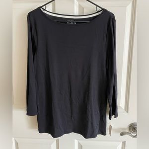 Talbots. NWT black ballet neck 3/4 sleeve tshirt